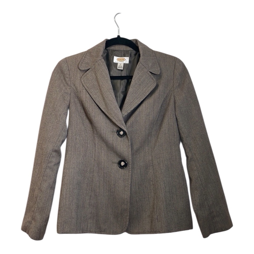 Talbots Petite Sz 6 100% Wool Blazer Classic Minimalist Button Closure Jacket - Picture 2 of 13